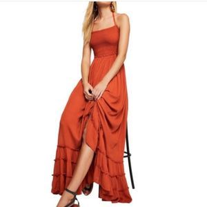 R. Vivimos Bohemian Gauze Halter Maxi Dress with Open Back (Size: Medium)